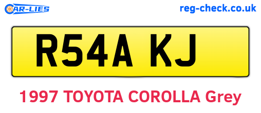 R54AKJ are the vehicle registration plates.