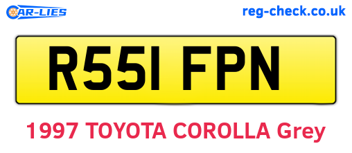 R551FPN are the vehicle registration plates.
