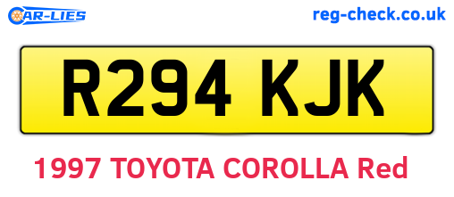 R294KJK are the vehicle registration plates.