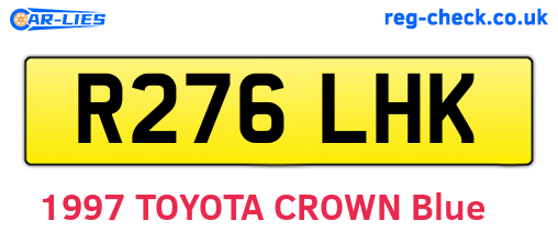 R276LHK are the vehicle registration plates.