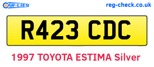 R423CDC are the vehicle registration plates.