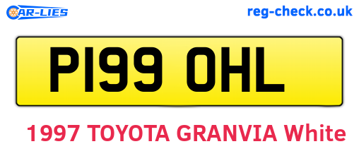 P199OHL are the vehicle registration plates.