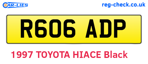 R606ADP are the vehicle registration plates.