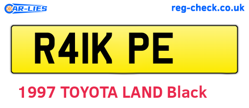 R41KPE are the vehicle registration plates.