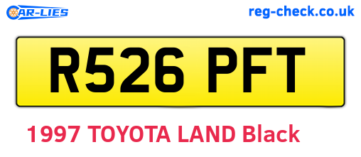 R526PFT are the vehicle registration plates.