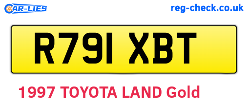 R791XBT are the vehicle registration plates.