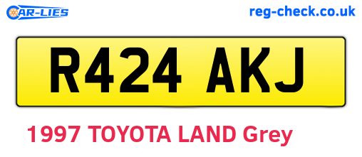 R424AKJ are the vehicle registration plates.