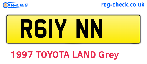 R61YNN are the vehicle registration plates.