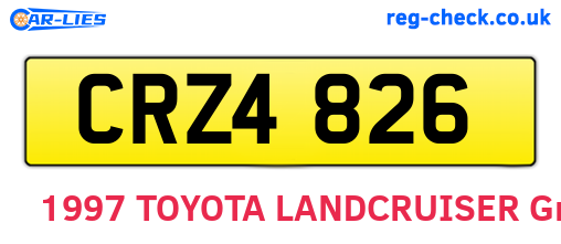 CRZ4826 are the vehicle registration plates.