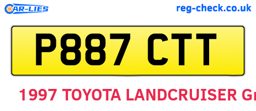 P887CTT are the vehicle registration plates.