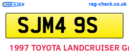 SJM49S are the vehicle registration plates.