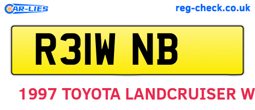 R31WNB are the vehicle registration plates.
