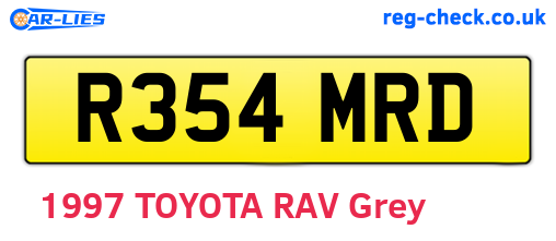 R354MRD are the vehicle registration plates.