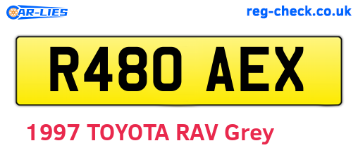 R480AEX are the vehicle registration plates.