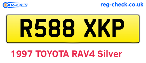 R588XKP are the vehicle registration plates.