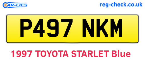 P497NKM are the vehicle registration plates.