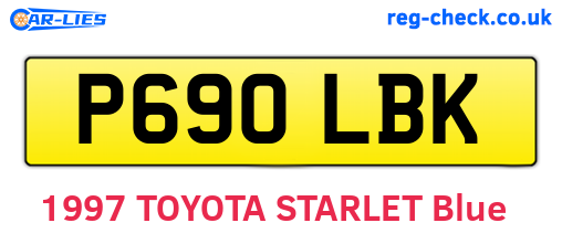 P690LBK are the vehicle registration plates.