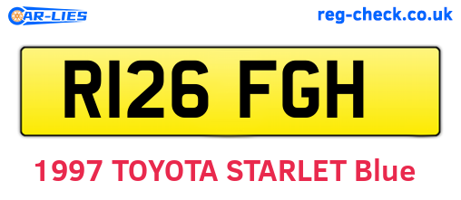 R126FGH are the vehicle registration plates.