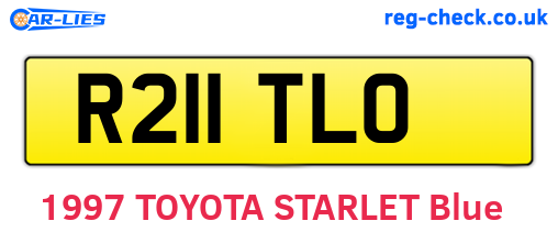 R211TLO are the vehicle registration plates.