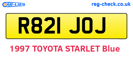 R821JOJ are the vehicle registration plates.