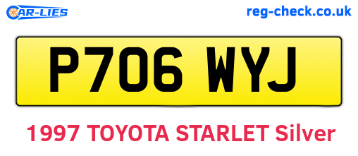 P706WYJ are the vehicle registration plates.