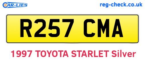 R257CMA are the vehicle registration plates.