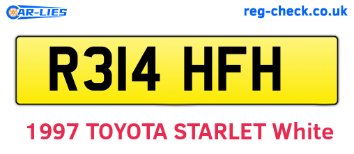 R314HFH are the vehicle registration plates.