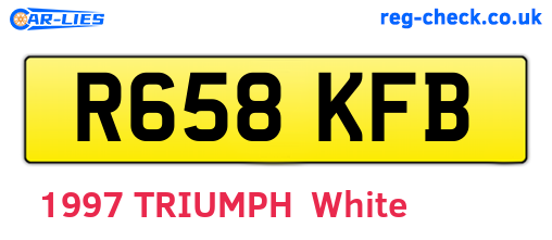 R658KFB are the vehicle registration plates.