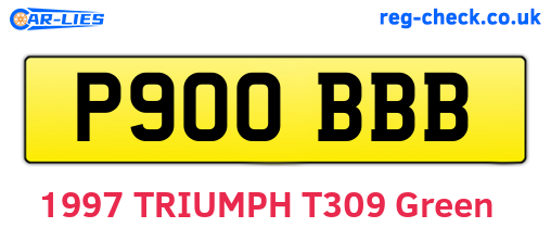 P900BBB are the vehicle registration plates.