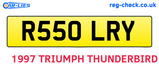 R550LRY are the vehicle registration plates.