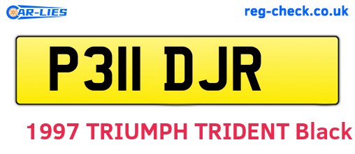 P311DJR are the vehicle registration plates.