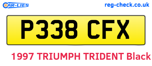 P338CFX are the vehicle registration plates.