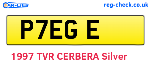 P7EGE are the vehicle registration plates.