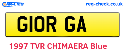 G10RGA are the vehicle registration plates.