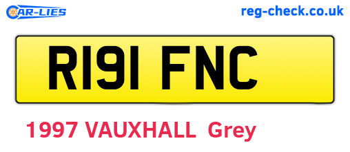 R191FNC are the vehicle registration plates.