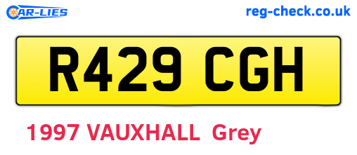 R429CGH are the vehicle registration plates.
