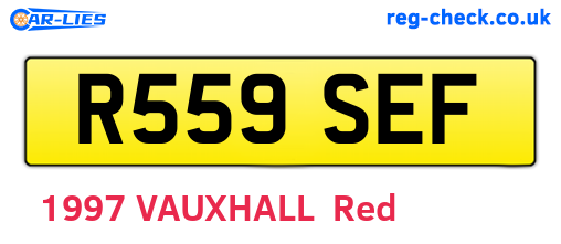 R559SEF are the vehicle registration plates.