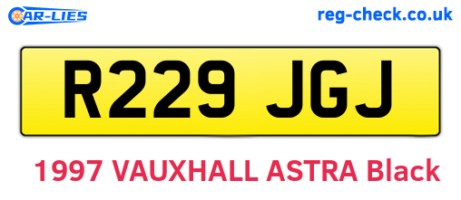 R229JGJ are the vehicle registration plates.