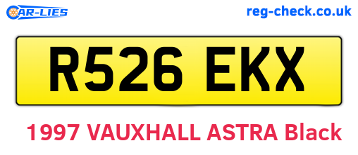 R526EKX are the vehicle registration plates.
