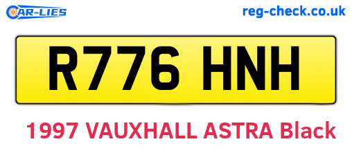 R776HNH are the vehicle registration plates.