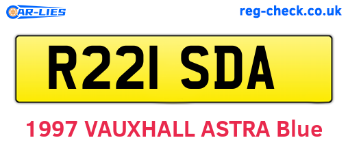 R221SDA are the vehicle registration plates.