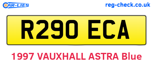 R290ECA are the vehicle registration plates.