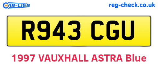 R943CGU are the vehicle registration plates.