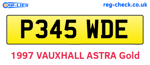 P345WDE are the vehicle registration plates.