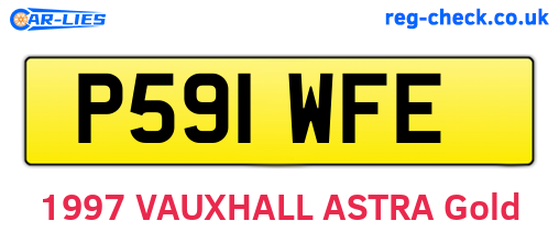 P591WFE are the vehicle registration plates.
