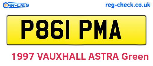 P861PMA are the vehicle registration plates.