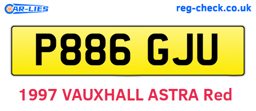 P886GJU are the vehicle registration plates.