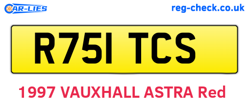 R751TCS are the vehicle registration plates.