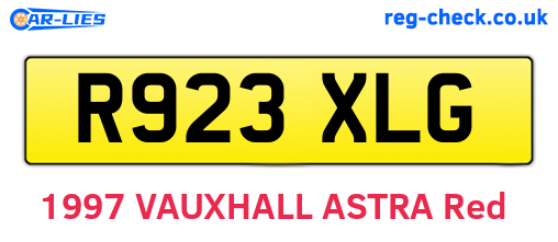 R923XLG are the vehicle registration plates.