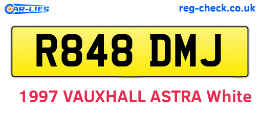 R848DMJ are the vehicle registration plates.